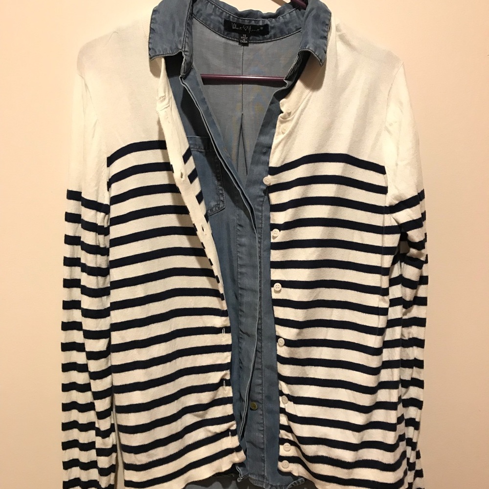 J. Crew Striped Cardigan